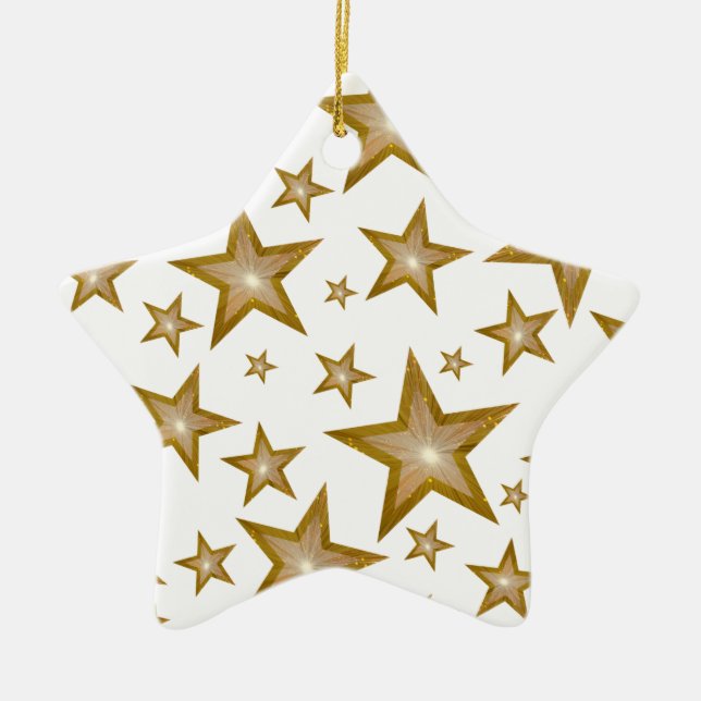 Gold Stars étoile ornement étoile blanc (Devant)