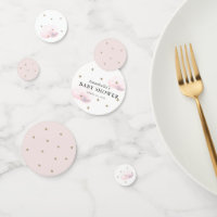 Gold Stars & Fluffy Clouds Pink Baby Shower Table