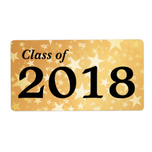 Gold Stars Graduate Class Of 2018   Water Bottle
