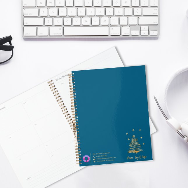 Gold Stars Holiday Design avec marque d'entreprise (Gold Stars Holiday Design with Company Branding Planner)