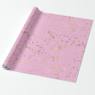 Gold Stars Minimalist Elegant Wrapping Paper