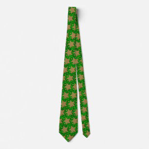 Gold Stars on Damask Tie