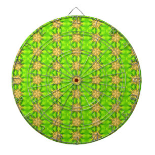 gold stars on green dartboard
