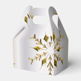 Gold Stars on Silver Favor Box
