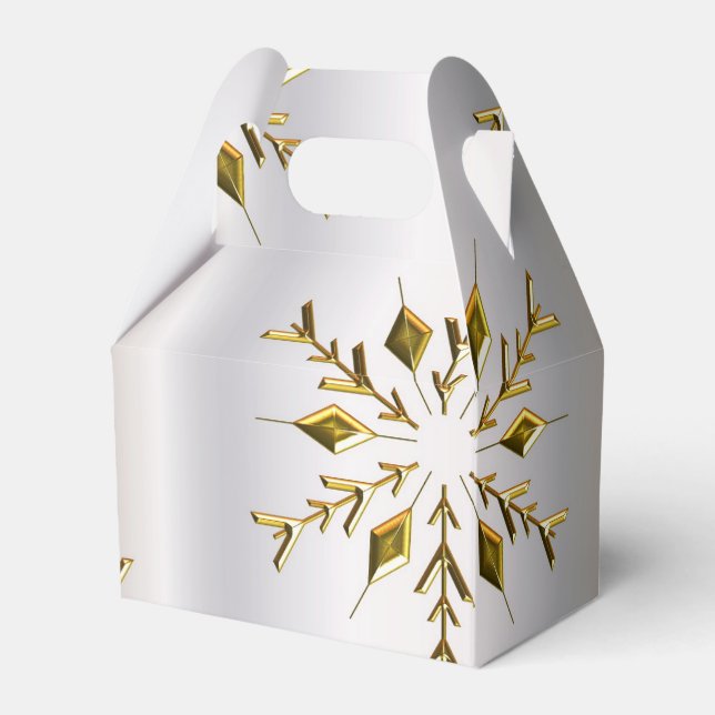 Gold Stars on Silver Favor Box (Back Side)
