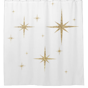 Gold Stars on White