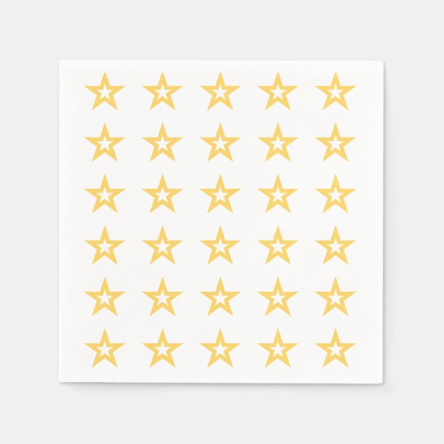Gold stars on white napkin (Front)