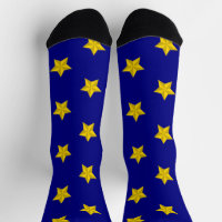 Gold Stars Pattern, Navy Blue, Exclusive