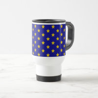 Gold Stars Pattern, Navy Blue, Exclusive