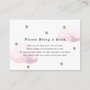 Gold Stars & Pink Clouds Please Bring a Book Card