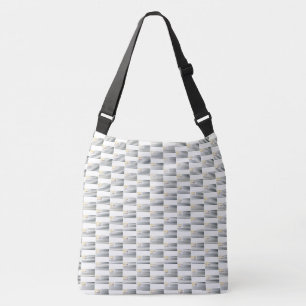 Gold Stars Silver Stripes Crossbody Bag