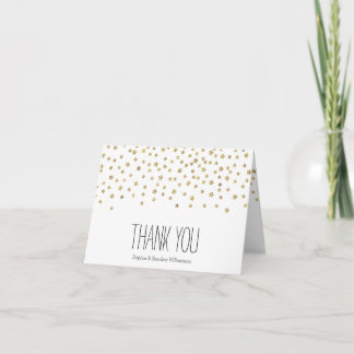 Gold Stars Thank you Card
