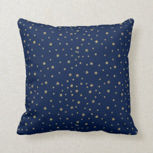 Gold Stars Throw Pillow