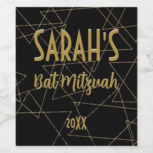 Gold Stars Wine Label (Single Label)