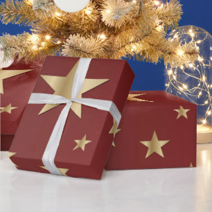 Gold Stars Wrapping Paper