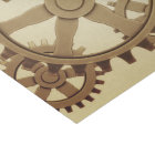 Gold Steampunk gears pattern, retro futuristic