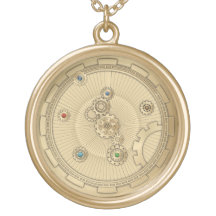 Gold Steampunk Gold Plated Necklace