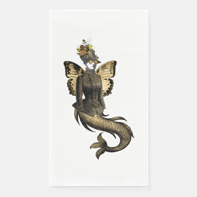 Gold SteamPunk Series Design 7  Napkin (Front)