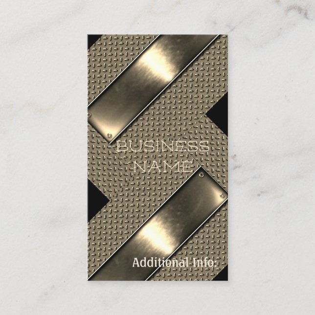 Gold Steel Business Card 2 (Front)