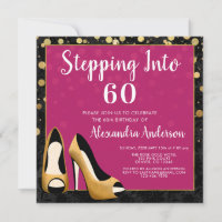 Gold Stepping into 60 Birthday Party