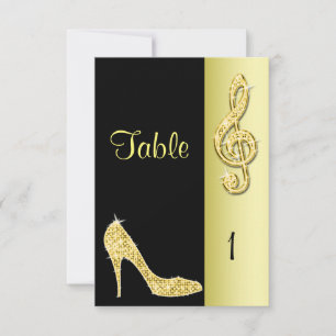 Gold Stiletto & Treble Cleft Invitation
