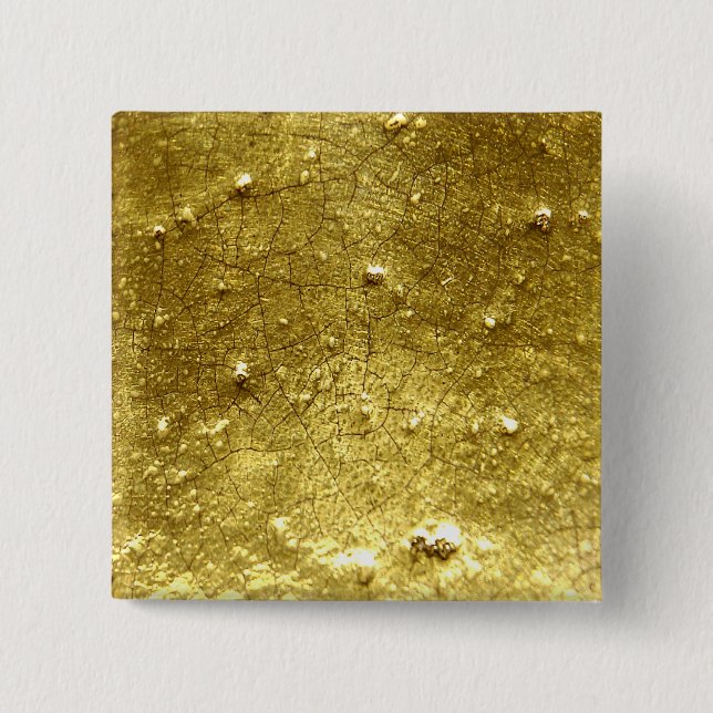 Gold stone 2 inch square button (Front)