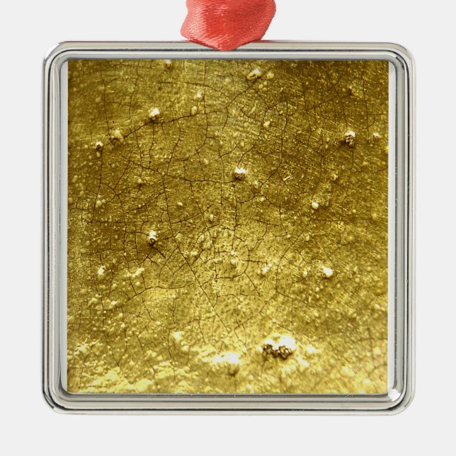 Gold stone metal ornament (Front)