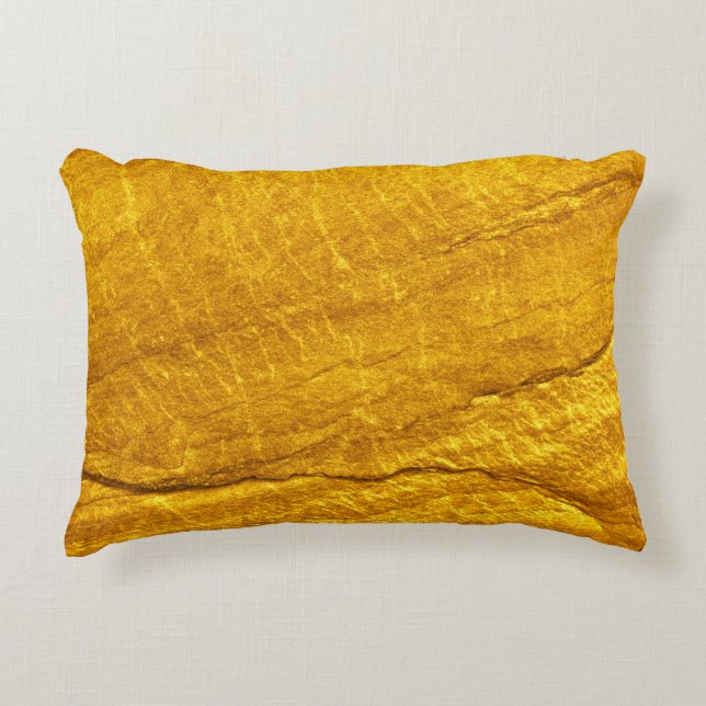 Gold stone texture background. abstract, antique,  accent pillow (Front)