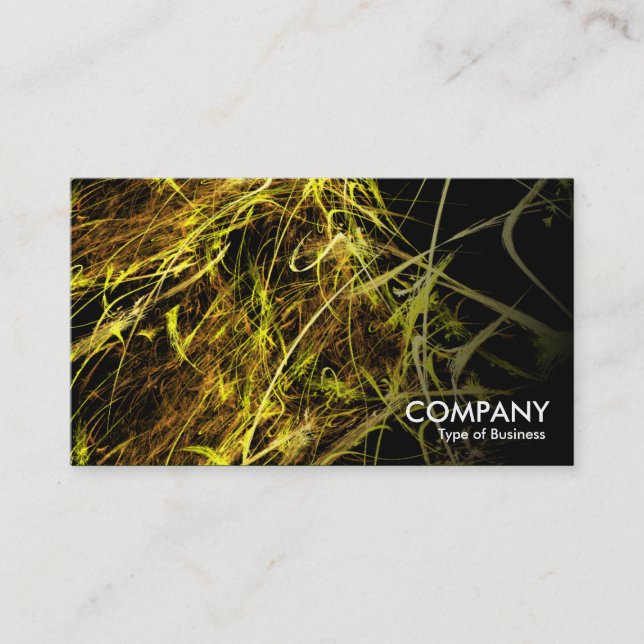 Gold Strands Fractal 02 Business Card (Front)