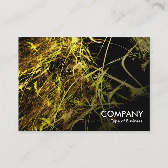 Gold Strands Fractal 02 Business Card (Front)