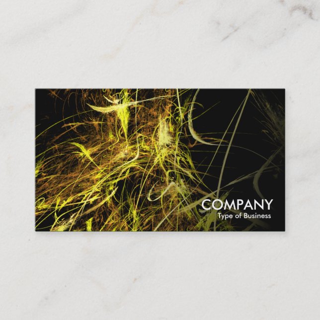 Gold Strands Fractal Business Card (Front)