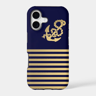 Gold stripe with gold anchor