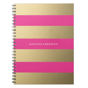 Gold Striped Notebook
