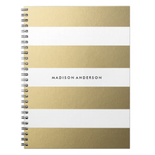 Gold Striped Notebook
