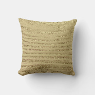Gold Stripes: Abstract Vintage Background Throw Pillow
