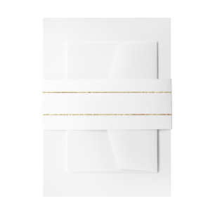 Gold Stripes Invitation Belly Band