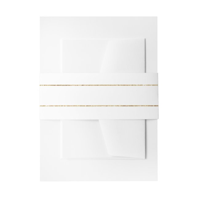 Gold Stripes Invitation Belly Band (Front Example)