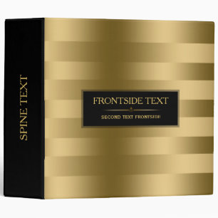 Gold Stripes Pattern Binder