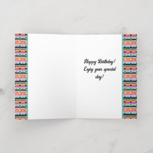 Gold stripes Pattern Foil Holiday Card