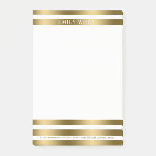 Gold Stripes Post-it Notes