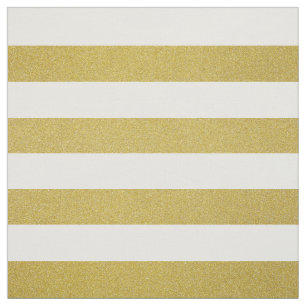 Gold Stripes, White Stripes, Striped Pattern Fabric
