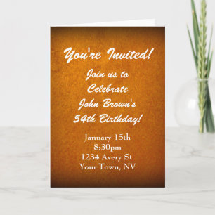 Gold Stucco Birthday Invitation Instant Download