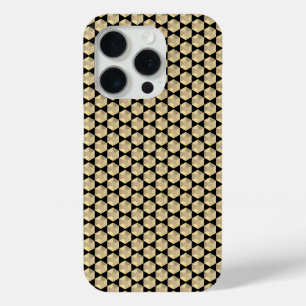 Gold Stud Sequins Geometry iPhone 15 Pro Case