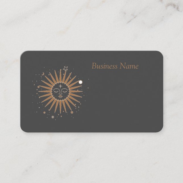 gold sun business card (Front)