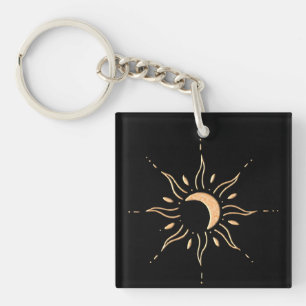 Gold Sun  Keychain