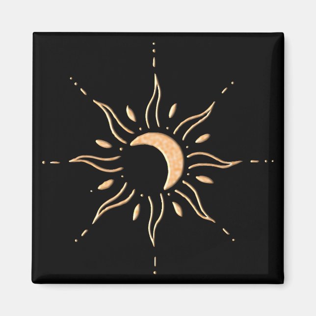 Gold Sun  Magnet (Front)