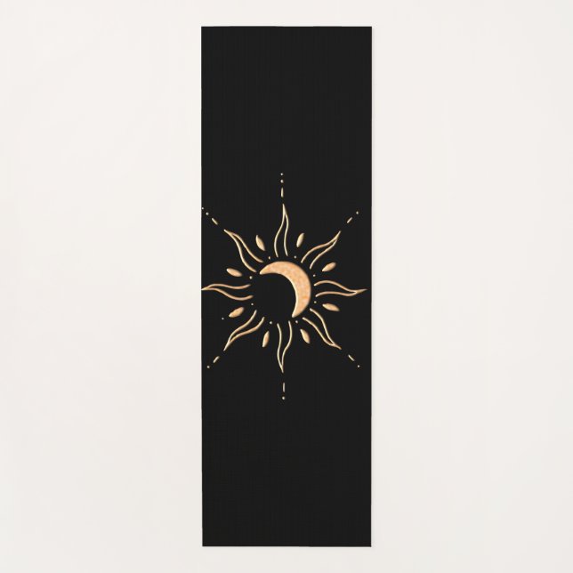 Gold Sun  Yoga Mat (Front)