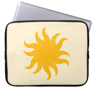 Gold Sunburst Motif Laptop Sleeve