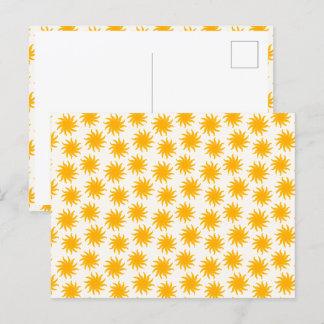 Gold Sunburst Pattern Postcard