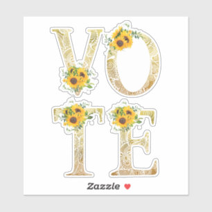 Gold Sunflowers Vote
